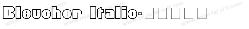 Bleucher Italic字体转换